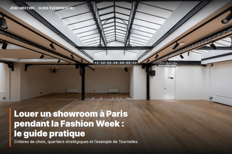 Showroom événementiel Tournelles à louer à Paris dans le Marais pendant la Fashion Week